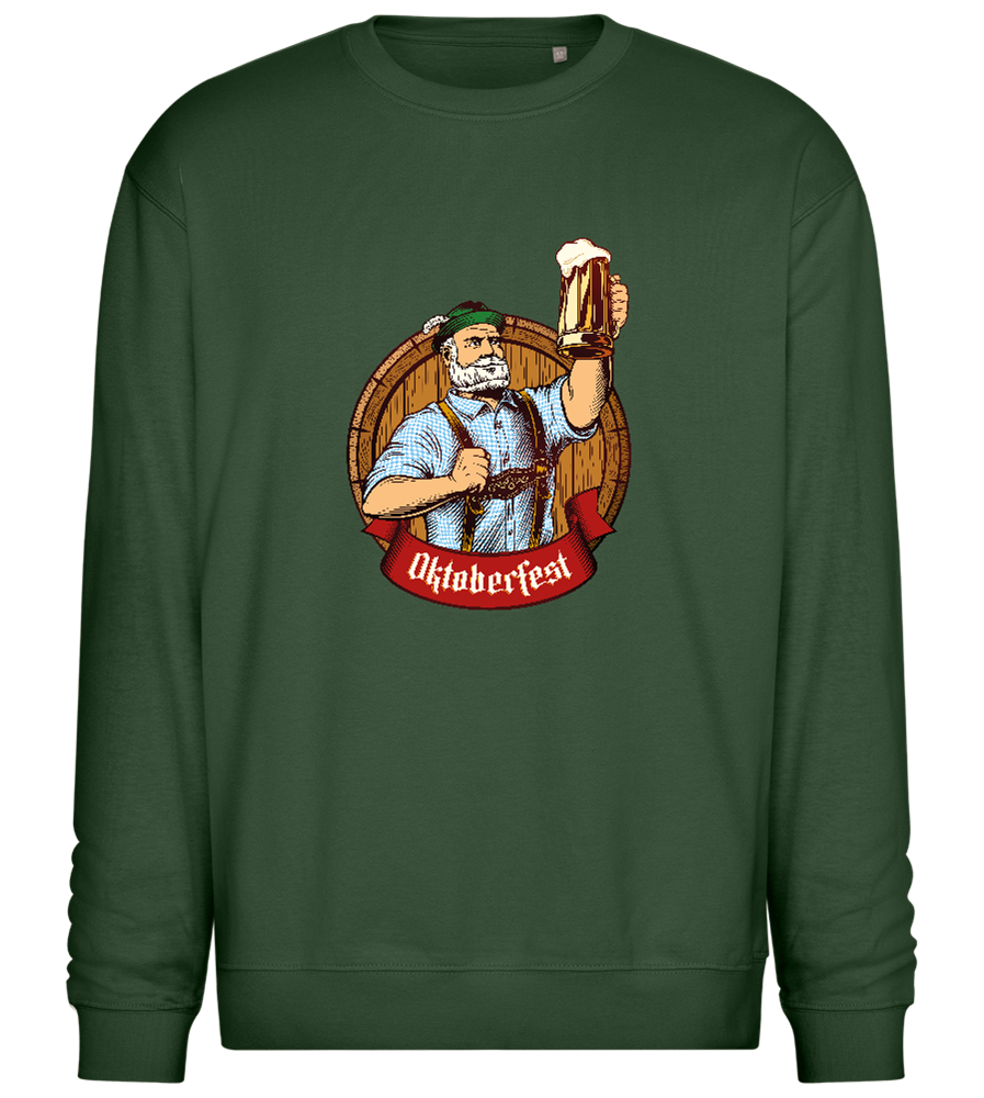 Oktoberfest Man Design - Comfort Essential Unisex Sweater_GREEN BOTTLE_front