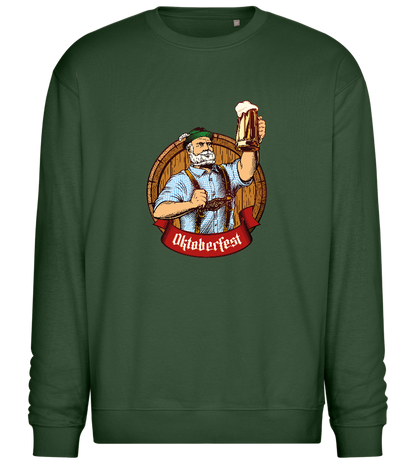 Oktoberfest Man Design - Comfort Essential Unisex Sweater_GREEN BOTTLE_front