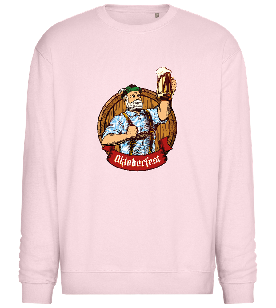 Oktoberfest Man Design - Comfort Essential Unisex Sweater_LIGHT PEACH ROSE_front