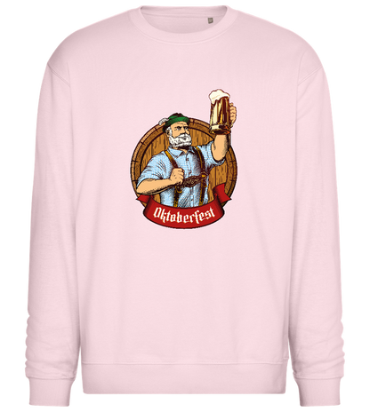 Oktoberfest Man Design - Comfort Essential Unisex Sweater_LIGHT PEACH ROSE_front