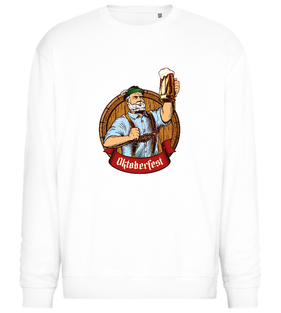 Oktoberfest Man Design - Comfort Essential Unisex Sweater_WHITE_front