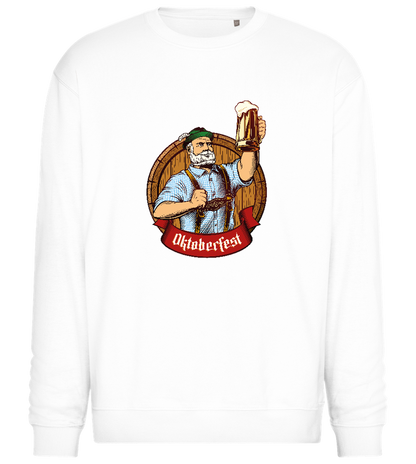 Oktoberfest Man Design - Comfort Essential Unisex Sweater_WHITE_front