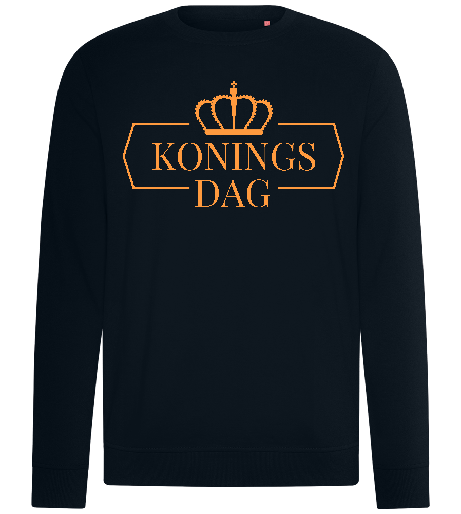 Koningsdag Kroontje Design - Comfort unisex sweater_BLACK_front