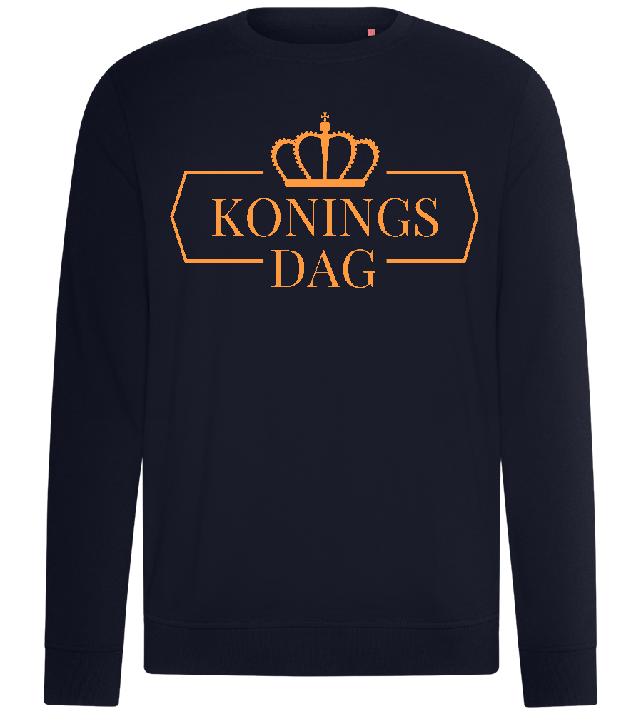 Koningsdag Kroontje Design - Comfort unisex sweater_FRENCH NAVY_front