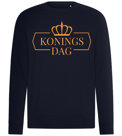 Koningsdag Kroontje Design - Comfort unisex sweater_FRENCH NAVY_front