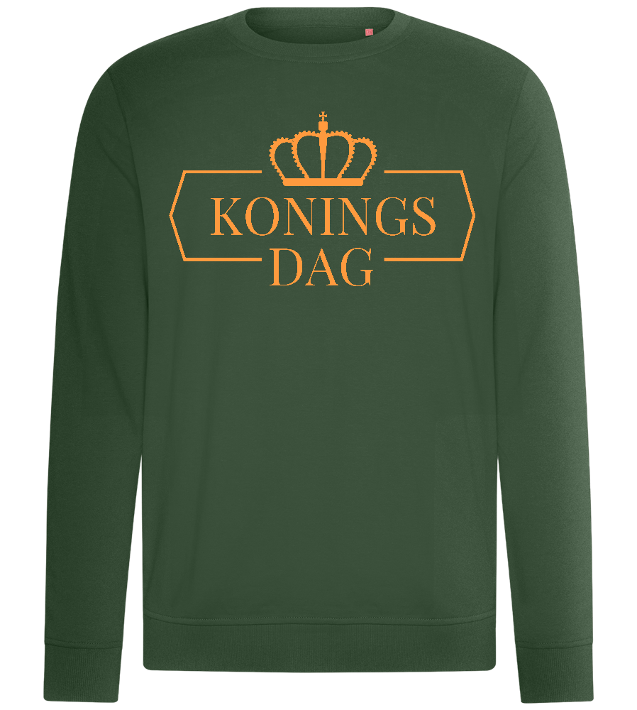 Koningsdag Kroontje Design - Comfort unisex sweater_GREEN BOTTLE_front