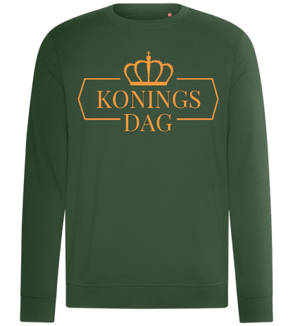 Koningsdag Kroontje Design - Comfort unisex sweater_GREEN BOTTLE_front