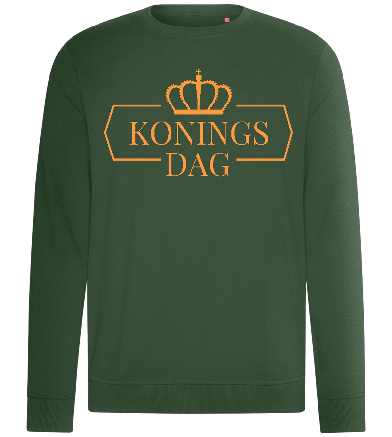 Koningsdag Kroontje Design - Comfort unisex sweater_GREEN BOTTLE_front