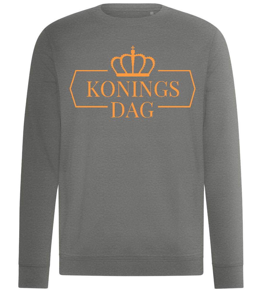 Koningsdag Kroontje Design - Comfort unisex sweater_ORION GREY II_front