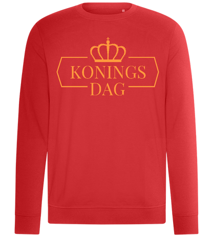 Koningsdag Kroontje Design - Comfort unisex sweater_RED_front