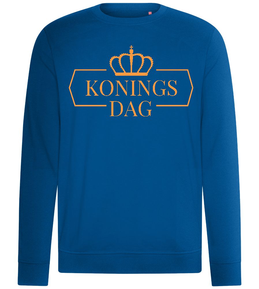 Koningsdag Kroontje Design - Comfort unisex sweater_ROYAL_front