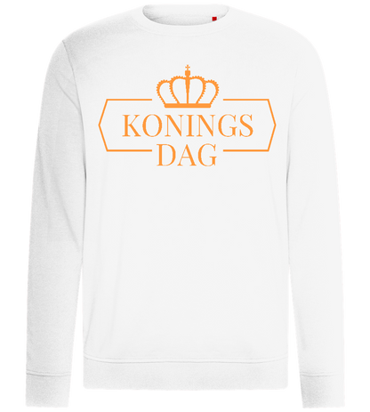 Koningsdag Kroontje Design - Comfort unisex sweater_WHITE_front