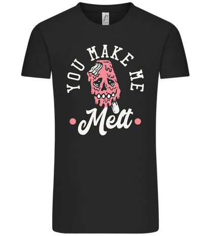 You Make Me Melt Ice Cream Design - Comfort Unisex T-Shirt_DEEP BLACK_front