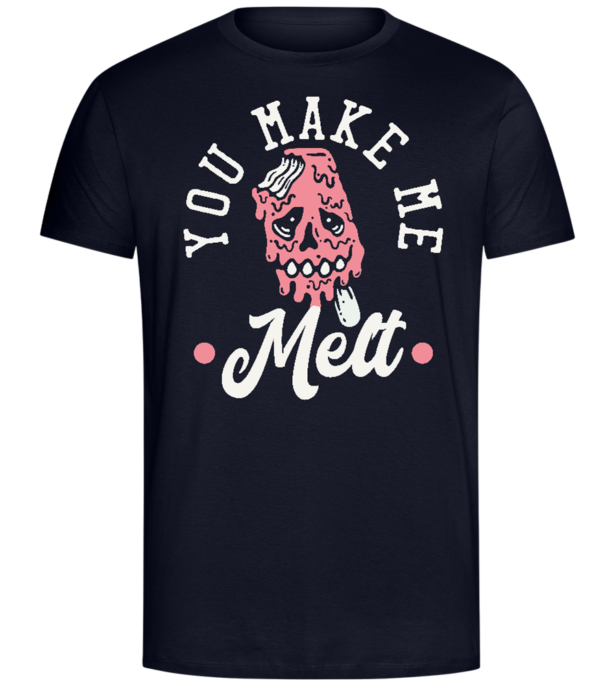 You Make Me Melt Ice Cream Design - Comfort Unisex T-Shirt_FRENCH NAVY_front