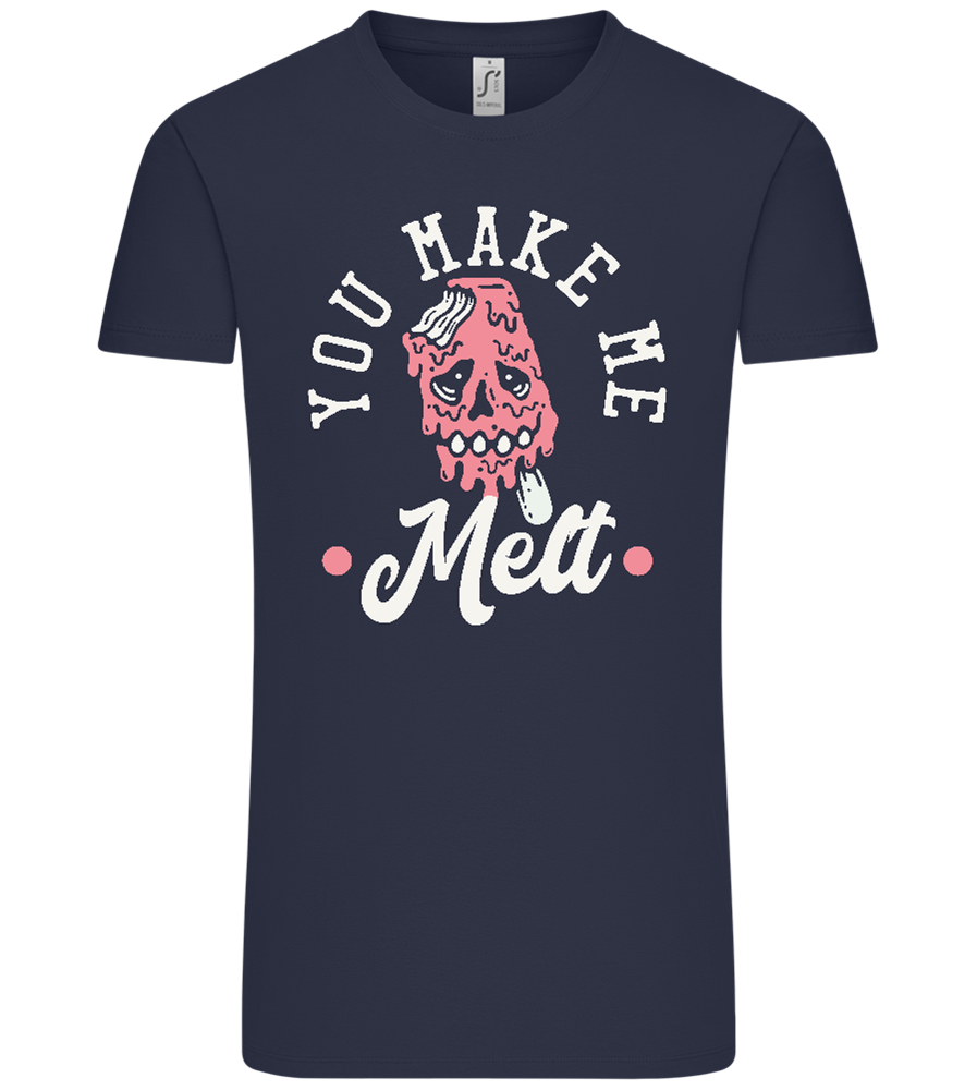 You Make Me Melt Ice Cream Design - Comfort Unisex T-Shirt_FRENCH NAVY_front