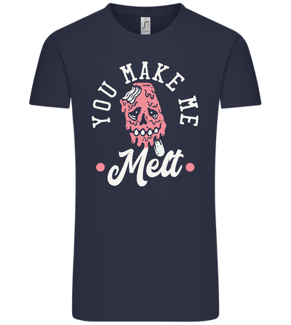 You Make Me Melt Ice Cream Design - Comfort Unisex T-Shirt_FRENCH NAVY_front
