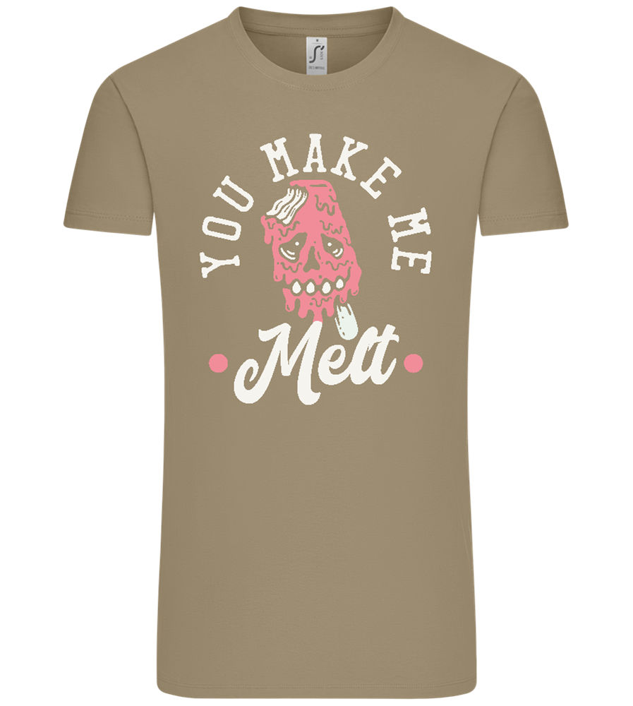 You Make Me Melt Ice Cream Design - Comfort Unisex T-Shirt_KHAKI_front