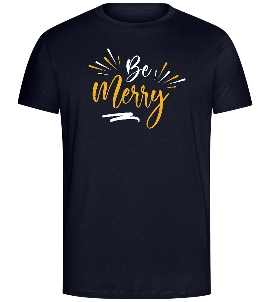 Be Merry Twinkle Design - Comfort Unisex T-Shirt_FRENCH NAVY_front