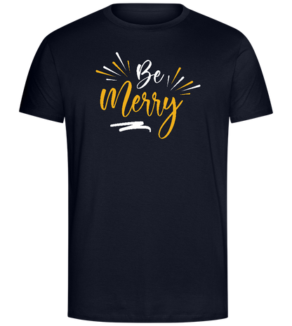 Be Merry Twinkle Design - Comfort Unisex T-Shirt_FRENCH NAVY_front