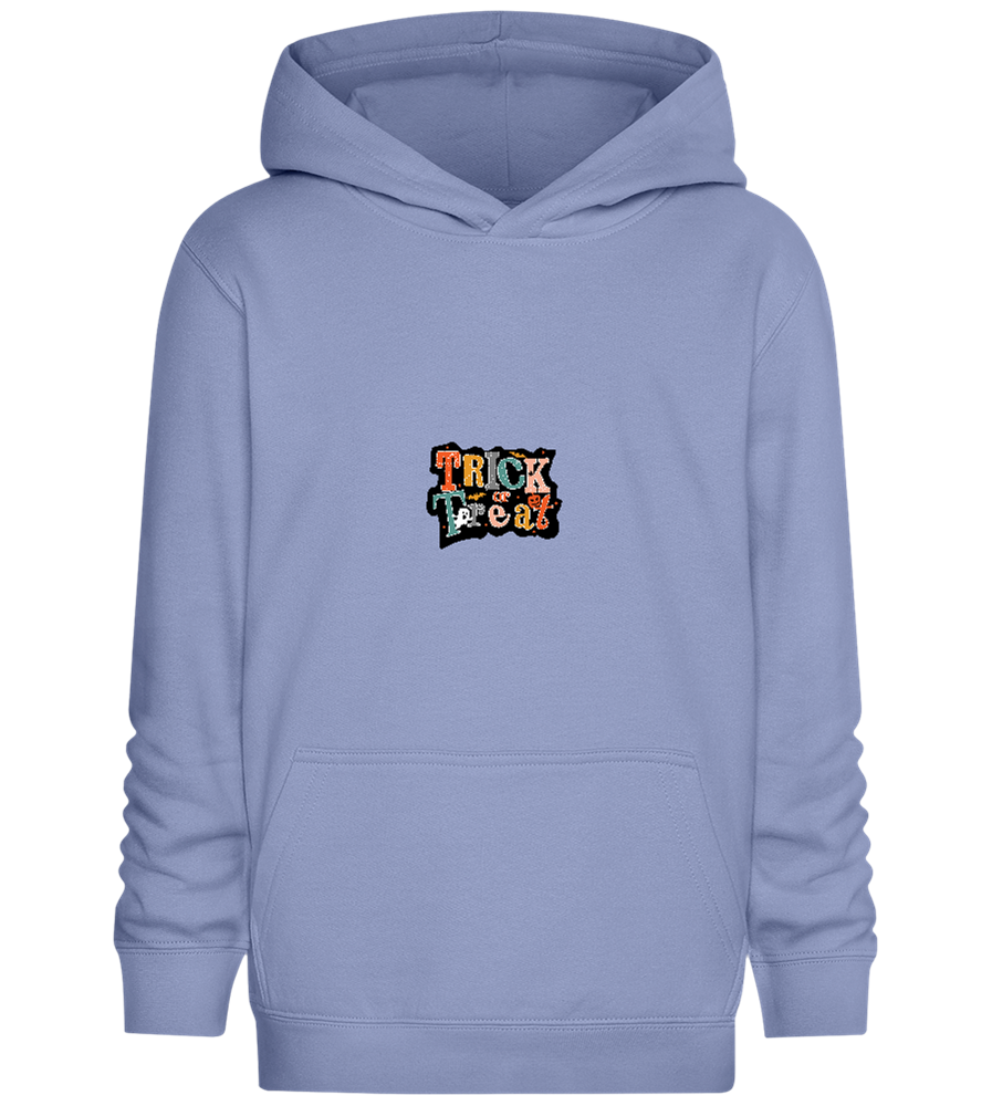 Spooky Trick or Treat Design - Comfort Kids Hoodie_BLUE_front