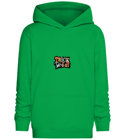 Spooky Trick or Treat Design - Comfort Kids Hoodie_MEADOW GREEN_front