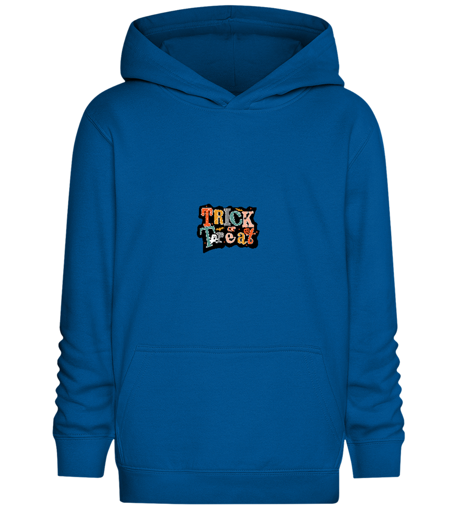 Spooky Trick or Treat Design - Comfort Kids Hoodie_ROYAL_front