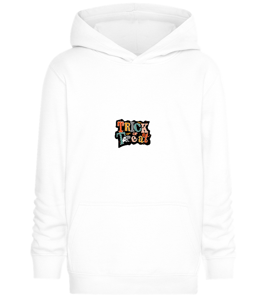 Spooky Trick or Treat Design - Comfort Kids Hoodie_WHITE_front