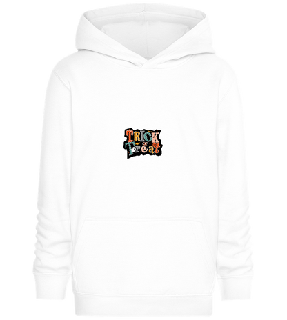 Spooky Trick or Treat Design - Comfort Kids Hoodie_WHITE_front