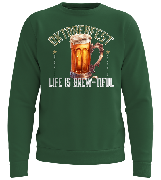 Brewtiful Life Design - Comfort unisex sweater_GREEN BOTTLE_front