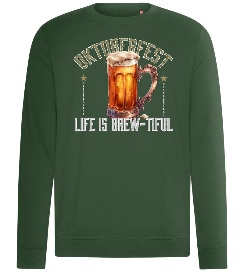 Brew-tiful Life Design - Comfort unisex sweater_GREEN BOTTLE_front