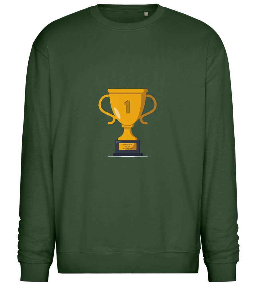 #1 Grandma Design - Comfort Essential Unisex Sweater_GREEN BOTTLE_front