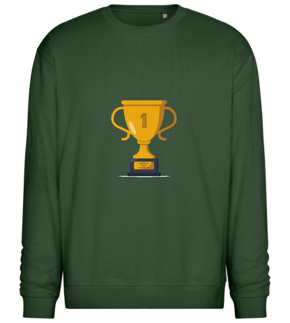 #1 Grandma Design - Comfort Essential Unisex Sweater_GREEN BOTTLE_front