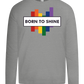 Born To Shine Rainbow Design - Premium kids long sleeve t-shirt_ORION GREY_front