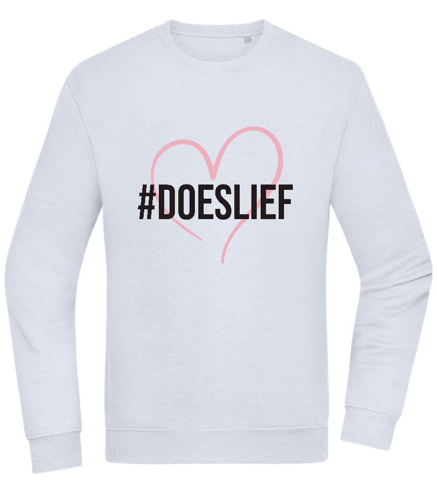 Doeslief Hartje Design - Comfort Essential Unisex Sweater_CREAMY BLUE_front