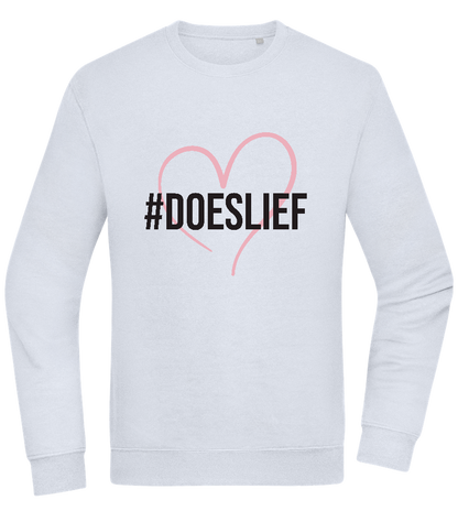 Doeslief Hartje Design - Comfort Essential Unisex Sweater_CREAMY BLUE_front