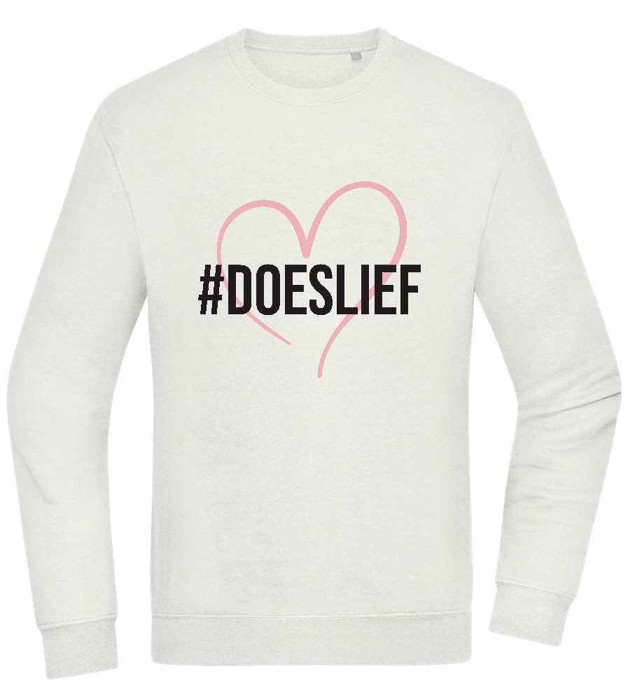 Doeslief Hartje Design - Comfort Essential Unisex Sweater_CREAMY GREEN_front