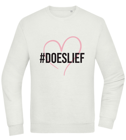 Doeslief Hartje Design - Comfort Essential Unisex Sweater_CREAMY GREEN_front