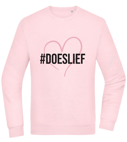 Doeslief Hartje Design - Comfort Essential Unisex Sweater_LIGHT PEACH ROSE_front