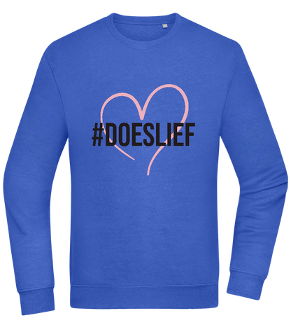 Doeslief Hartje Design - Comfort Essential Unisex Sweater_ROYAL_front