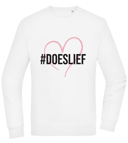 Doeslief Hartje Design - Comfort Essential Unisex Sweater_WHITE_front