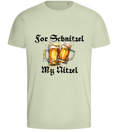 For Schnitzel Design - Basic men's fitted t-shirt_SILESTONE_front