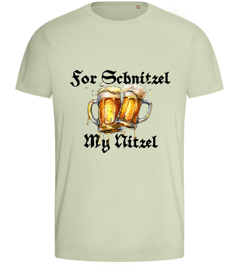 For Schnitzel Design - Basic men's fitted t-shirt_SILESTONE_front