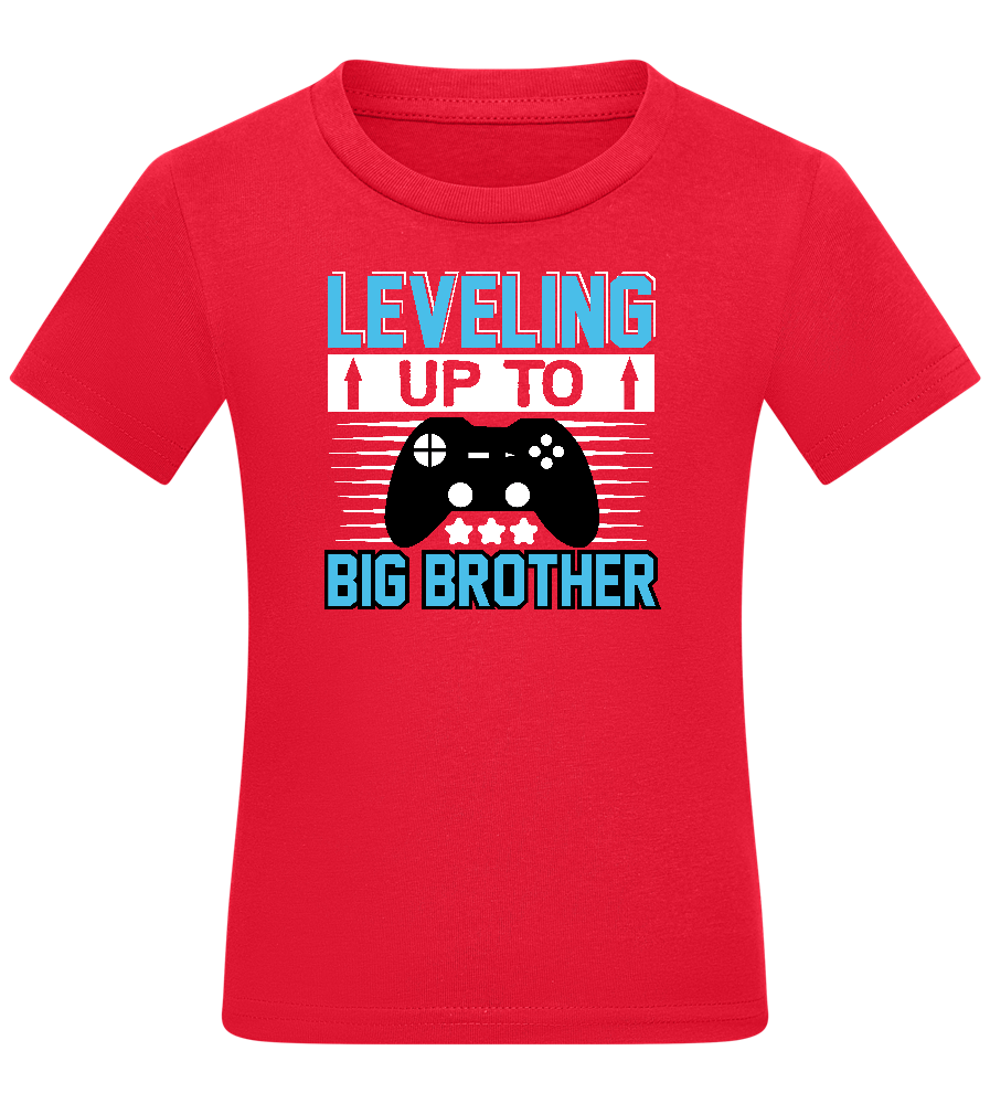 Leveling Up To Big Brother Design - Comfort boys fitted t-shirt_RED_front