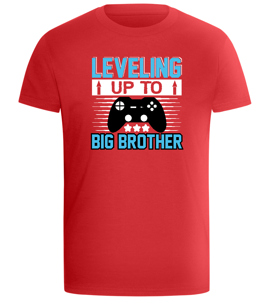 Leveling Up To Big Brother Design - Comfort boys fitted t-shirt_RED_front