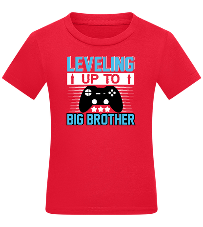 Leveling Up To Big Brother Design - Comfort boys fitted t-shirt_RED_front