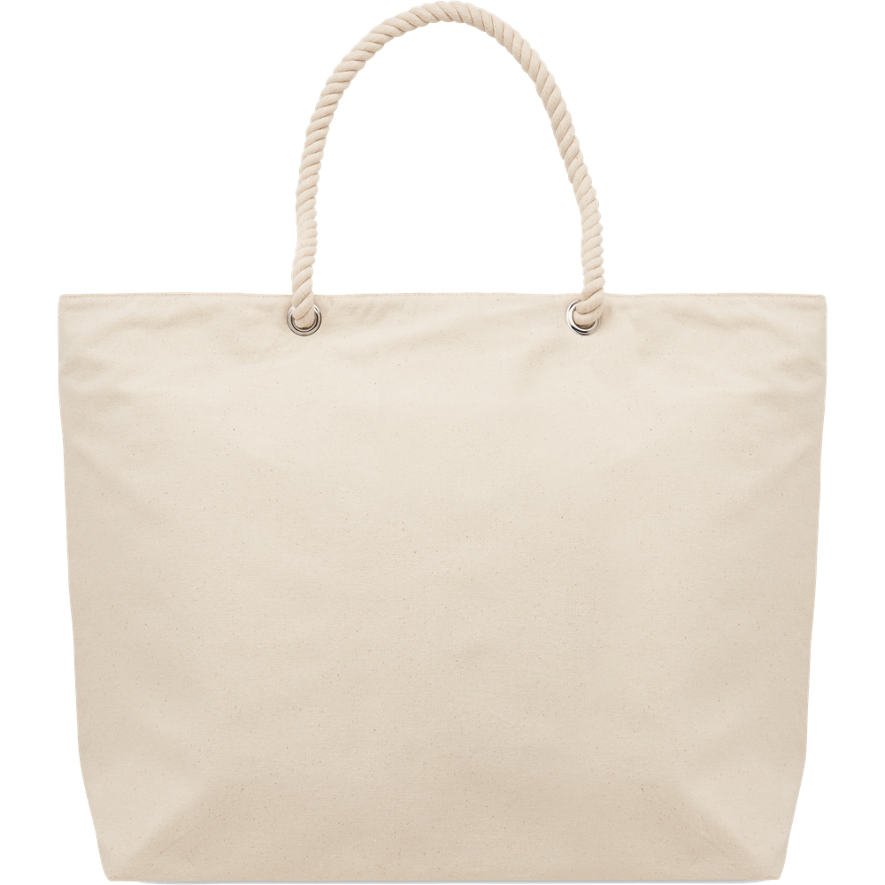 Beach Cooler Bag in Cotton_BEIGE_front