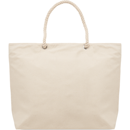 Beach Cooler Bag in Cotton_BEIGE_front