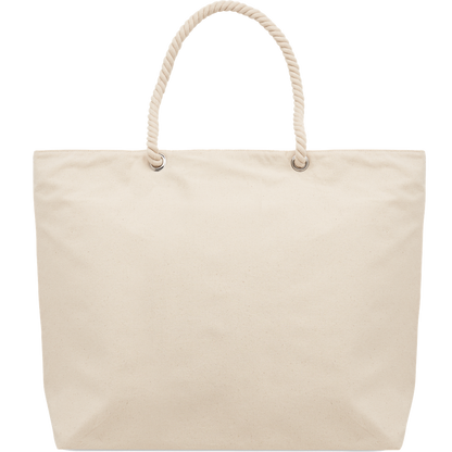 Beach Cooler Bag in Cotton_BEIGE_back