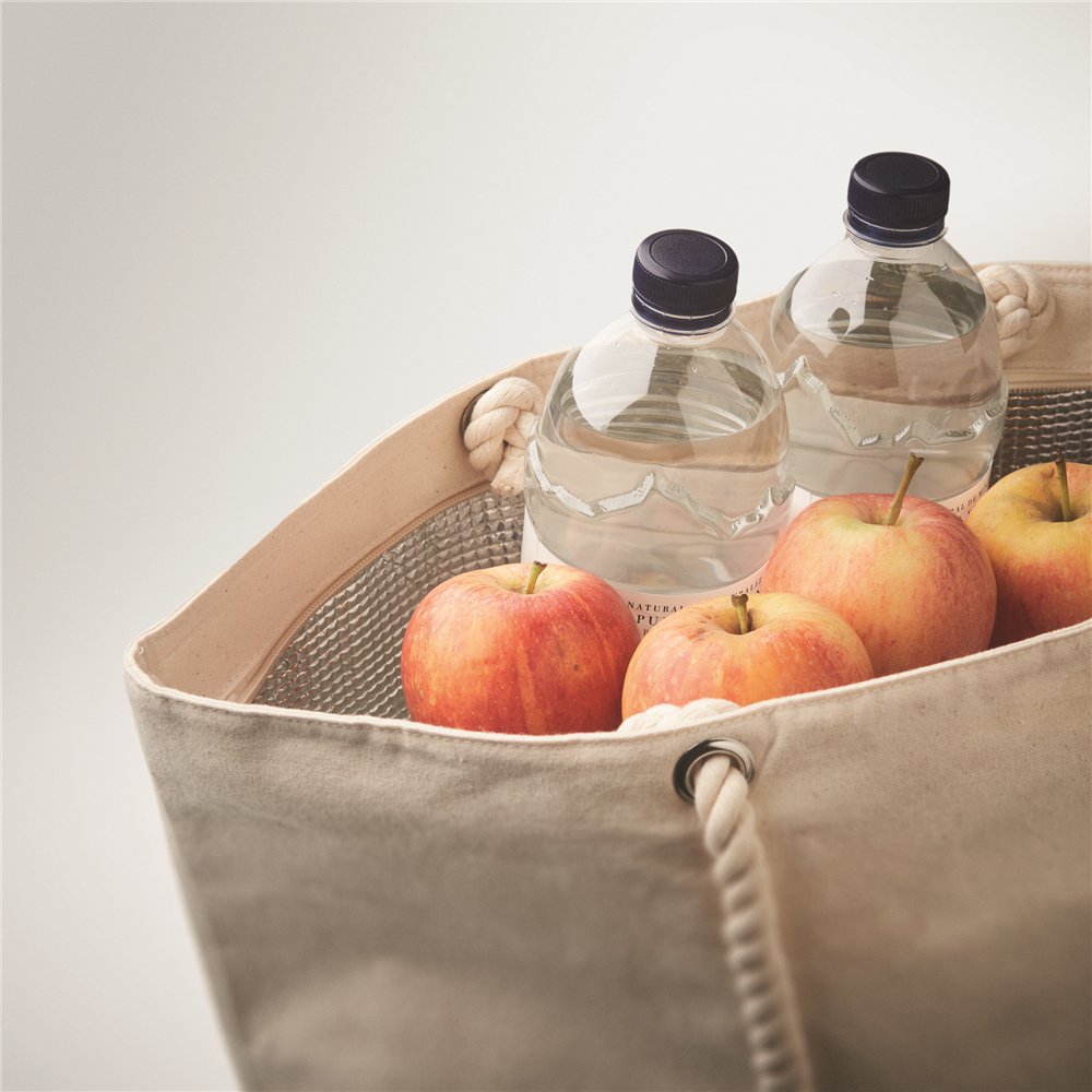 Beach Cooler Bag in Cotton_BEIGE_DETAILEDIMAGE_back_1