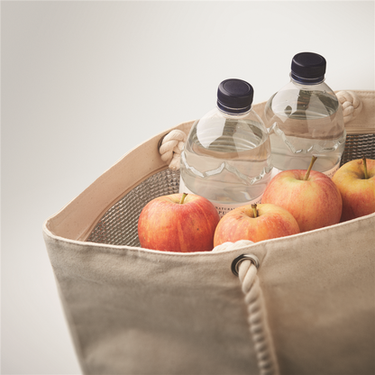 Beach Cooler Bag in Cotton_BEIGE_DETAILEDIMAGE_back_1